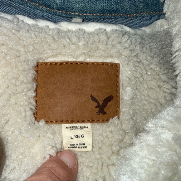 Denim Jacket with Sherpa Collar - Picture 2 of 12